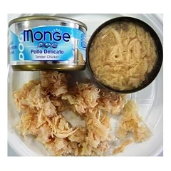 Monge Tender Chicken drėgnas maistas suaugusiems šunims su vištienos filė, paštetas su gabaliukais, 95 g — 2 nuotrauka