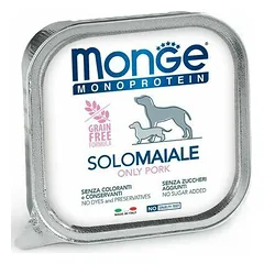 Monge Monoprotein paštetas, tik kiauliena, drėgnas maistas šunims 150 g