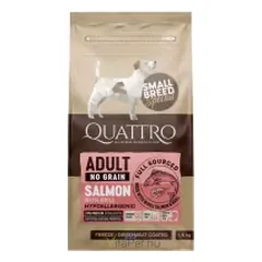 QUATTRO ADULT Small Breed SALMON Krill sausas pašaras šunims su lašiša ir kriliu