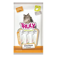 Truly Creamy Treat skanėstai katėms su vištiena ir jautiena, 9×70 g