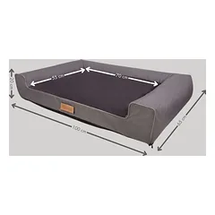 DOGESTE XL vandeniui atsparus šunų guolis-sofa su nemokamu siuvinėjimu, 100 × 65 cm — 5 nuotrauka