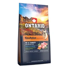 Ontario Mini & Medium Weight Control Turkey & Brown rice 6,5kg