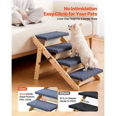 Laiptai augintiniams VEVOR ZD-25DOG06, 4 pakopos, sulankstomi, 63 × 49 × 47 cm — 2 nuotrauka