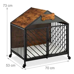 Šunų narvas Relaxdays 10050947_469, 70 × 73 × 53 cm — 4 nuotrauka
