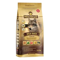 WOLFSBLUT Wild Duck Senior sausas ėdalas vyresniems šunims su antiena ir bulvėmis 12,5 kg