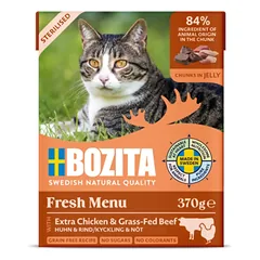 Konservai katėms Bozita Cat Sterilised su vištiena ir jautiena, 370g