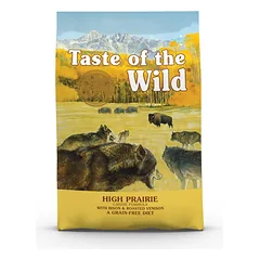 TASTE OF THE WILD High Prairie 12,2 kg su bizono mėsa ir kepta elniena