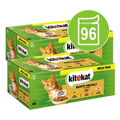 Kitekat šviežumo maišeliai, drėgnas maistas katėms 96 x 85 g