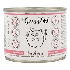 GUSSTO Cat Fresh Beef drėgnas kačių ėdalas 12x200g