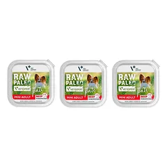 Vetexpert RAW PALEO PATE MINI suaugusiųjų jautiena 3x150g - jautienos padėklas