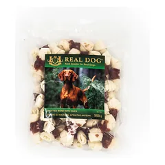 RD-122 REAL DOG SNACKS Kaulas su mazgais, apsuktas antiena 500g