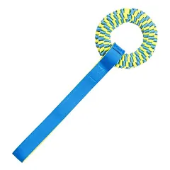 Duvo+ žaislas šunims Nylon Tug Hoop, mėlynas/geltonas