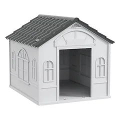Zatte Hundehütte Satteldach wetterfest, bis 20 kg 65x75x63 cm