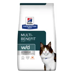 Hills Prescription Diet Multi-Benefit w/d sausas maistas katėms, linkusioms priaugti svorio, 3 kg