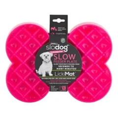 Lėto ėdimo dubenėlis LickiMat Dog Small Slodog, rožinis