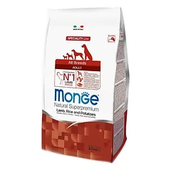 2 vnt. Monge adult sausas pašaras (ėriena, ryžiai, bulvės) 2,5kg