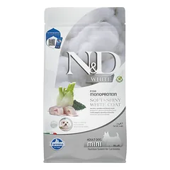 FARMINA N&D WHITE - DOG Dry Sea Bass Spirulina&Fennel ADULT MINI 2 kg (pak.4)
