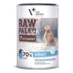 Raw Paleo Vet Expert konservai suaugusiems šunims su menke, begrūdis, 400g