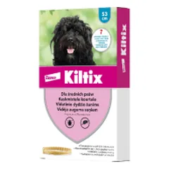 Kiltix antkaklis nuo erkių ir blusų vidutinio dydžio šunims - Pet24