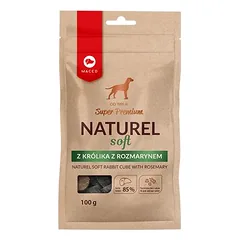 Maced Super Premium Naturel minkšti triušienos kąsneliai su rozmarinais, skanėstai šunims