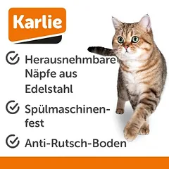 Karlie Diner Set Rana dubenėlių rinkinys katėms, 2 x 200 ml — 2 nuotrauka