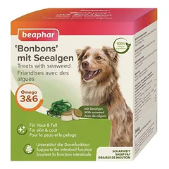 Beaphar Mutton Fat Treats Seaweed vitaminizuotas papildas šunims su avienos taukais ir jūros dumbliais, 245 g
