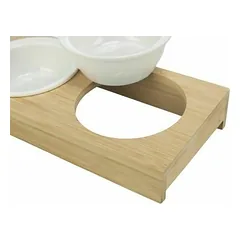 Trixie Ceramic / Bamboo Bowl Set 2 x 0,25 L / ø 12 cm / 30 x 5 x 14 cm