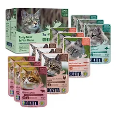 Bozita kąsneliai drebučiuose, mišrus rinkinys 12 x 85 g, drėgnas maistas katėms — 3 nuotrauka