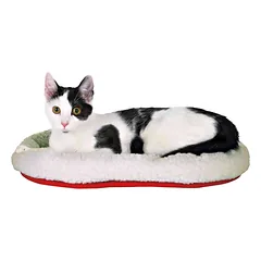 Trixie Cuddly Bed jaukus guolis katėms, vilnos-balta/raudona spalva, 47×38 cm — 2 nuotrauka