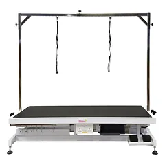 Blovi Callisto Pro - lift table with electric socket and accessory shelf, top x 65cm, Czarny / 125cm — 3 nuotrauka