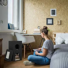 Katės namelis Relaxdays 10045060.0, 3 aukštų, 2 olos, 40 × 76 × 40 cm — 3 nuotrauka