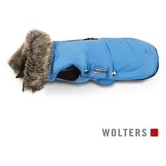 Wolters parka šunims su kailine apykakle, riverside blue