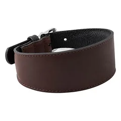 Das Lederband Windhundhalsband Vancouver Mocca/Black