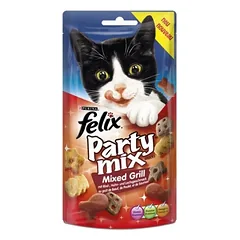 FELIX Party Mix Mixed Grills skanėstai jautienos, vištienos ir lašišos skonio 60 g