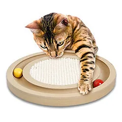 Flamingo cat toy WOODEN SCRATCHER INFINITY 29x2,5x29cm