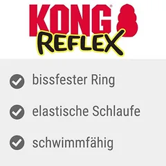 KONG Reflex traukimo žaislas šunims, apie L 40 x B 14,6 x H 3,2 cm — 2 nuotrauka