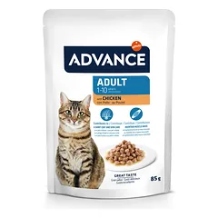 Advance Wet Adult Chicken Šlapias maistas sterilizuotoms katėms su vištiena 85G*12vnt — 2 nuotrauka