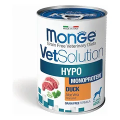 Monge VetSolution Canine Hypo Monoprotein su antiena, veterinarinis maistas šunims 400 g parduotuvėje petbaze.lt
