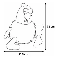 Flamingo pliušinis žaislas šunims višta 20x12x30 cm — 2 nuotrauka