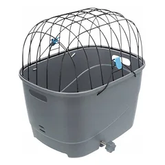 Trixie Bicycle Basket For Bike Racks dviračio krepšys šunims su metaliniu tinkleliu ir čiužiniu, pilkas, 36x47x46 cm — 2 nuotrauka