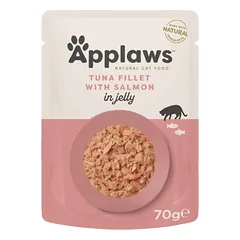 APPLAWS Cat Tuno filė su lašiša drebučiuose 70 g