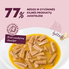 Delickcious juostelės su antiena ir moliūgais kreminėje sriuboje katėms, 85g — 2 nuotrauka