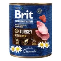 Brit Premium by Nature konservuotas pašaras šunims Turkey with Liver 400 g