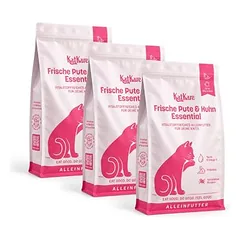 KatKare Essential su šviežia kalakutiena ir višta, sausas maistas katėms, 4 mėnesių atsargos (4x1,5kg) — 3 nuotrauka