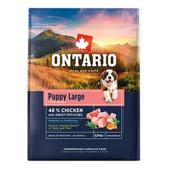 Ontario Dog Puppy Large Chicken with Sweet Potatoes 2,25 kg
