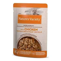 Nature's Variety Bites Chicken drėgnas maistas katėms, 85 g