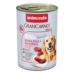 ANIMONDA GranCarno Sensitiv  Suaugusiems šunims, skonis: jautiena, bulvės, 400 g