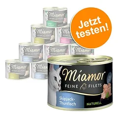 Miamor Feine Filets Naturelle, drėgnas maistas katėms 12 x 156 g