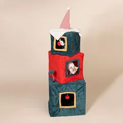 TIAKI Weihnachtlicher Geschenketurm für Katzen