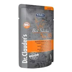 Dr. Clauders Best Selection No. 09 Pute & Gans Mit Aloe Vera šlapias maistas katėms su kalakutiena, žąsiena ir alavijais, 85 g